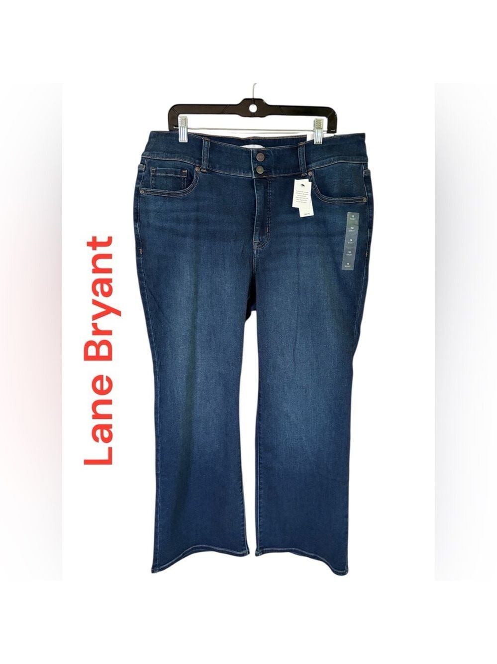 Lane Bryant-NWT 18 short jeans. Tummy control/high rise/bootcut. Dark wash. New!